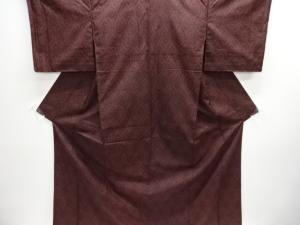 変わり立涌に抽象花模様織り出し西陣お召着物